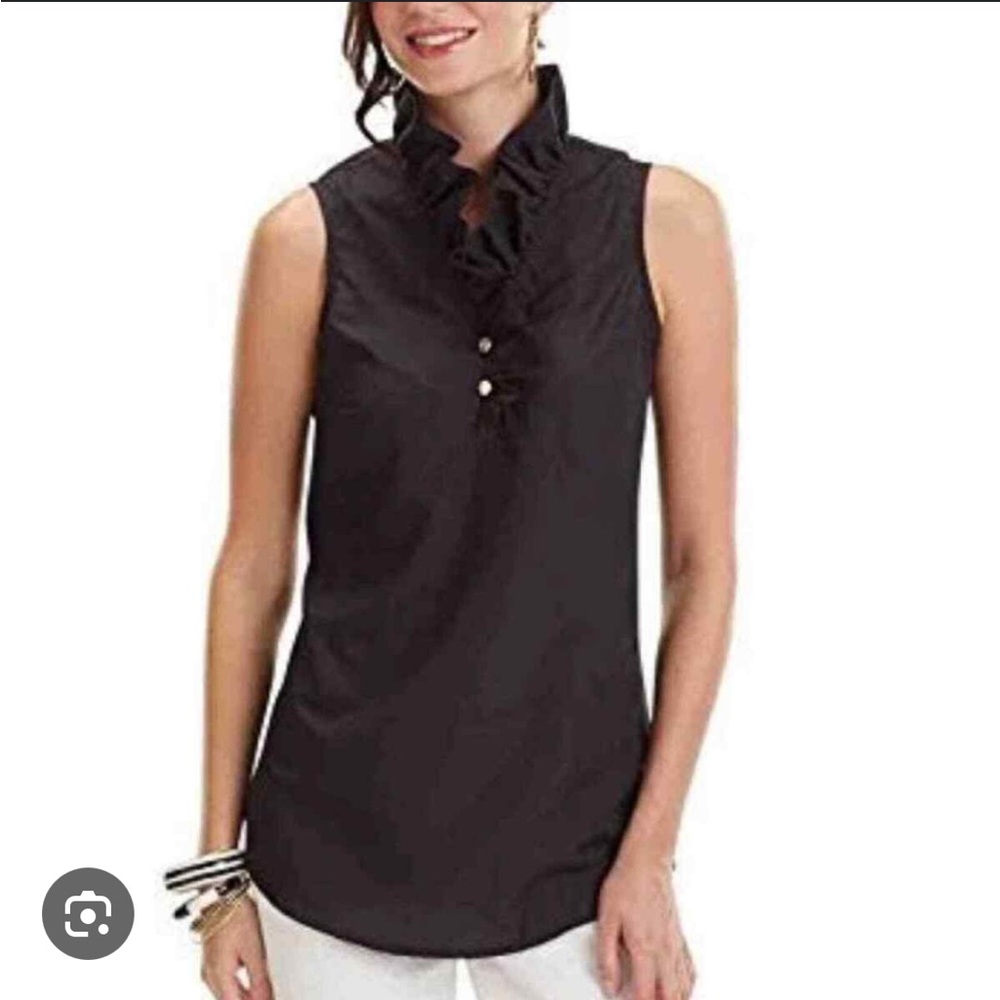 Mudpie sleeveless ruffle blouse